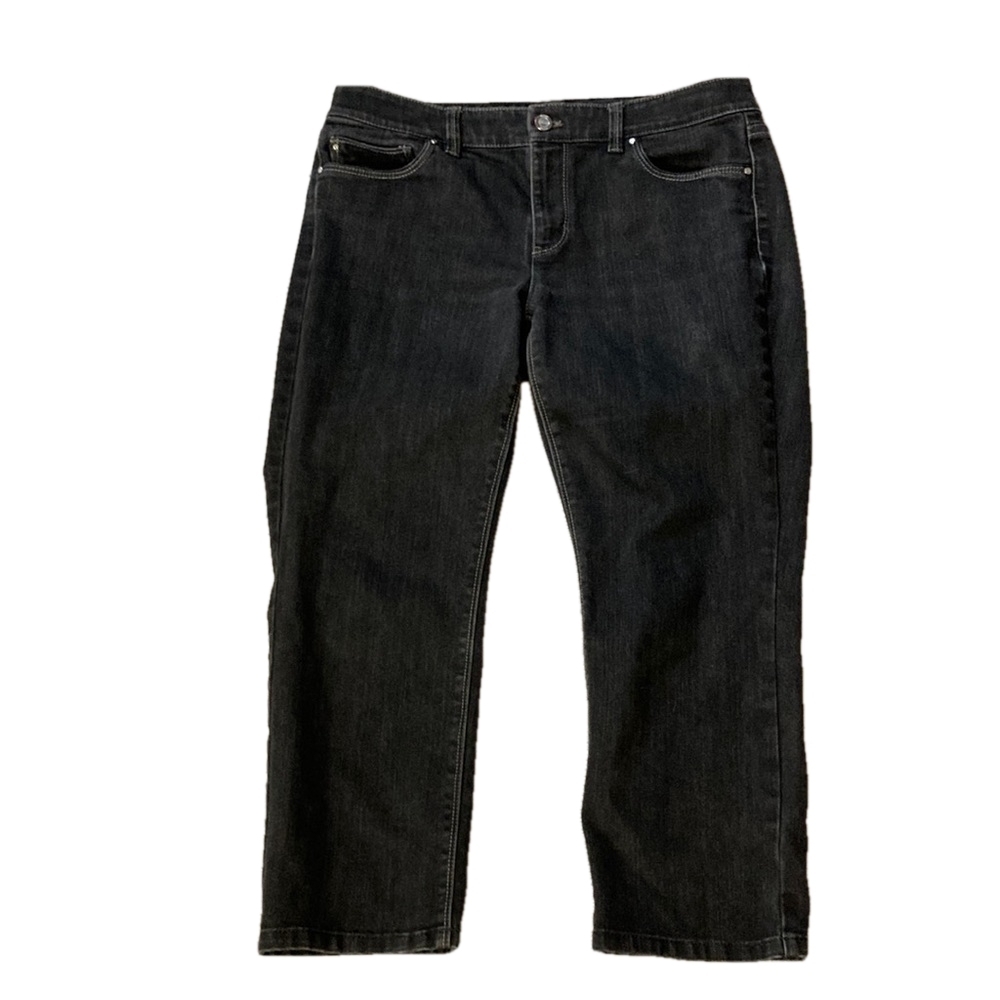 White House black market black crop leg jeans size 10
